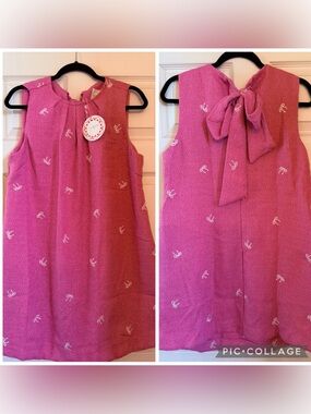Women’s Pink Bow-Back Sleeveless Dress